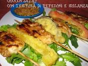 Chicken Satay tempura melanzane peperoni