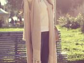 Cream wool cape