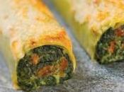 Cannelloni allo zafferano ripieni ricotta spinaci
