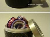 Decorare barattolo plastica minuti, nastro adesivo colorato