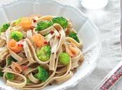 Fettuccine integrali broccoli salmone affumicato