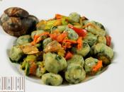 Gnocchetti alla lattuga rucola vongole zucchine fiore