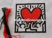 Cuore Keith Haring free cross stitch pattern