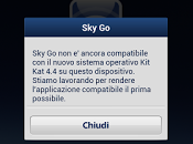 SkyGo disponibile Android KitKat: amareggiati clienti