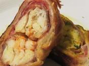 Rotolo coda rospo, gamberi speck