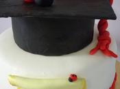 Torta laurea grande tocco coccinella