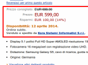 Samsung Galaxy disponibile euro