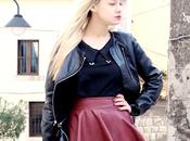 #outfit gonna pelle burgundy Sammydress calze Omero