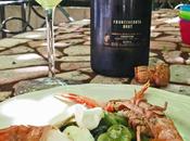 Scampi scottati favette bufala campana.