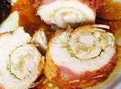 Involtini tacchino granella pistacchio, pinoli camicia pancetta, moscato