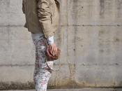 Floral jeans biker jacket