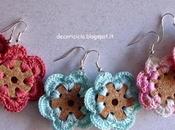 Orecchini fiore sughero cotone