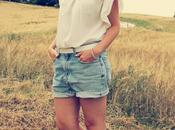Outfit: Shorts Levi's bianco rouches