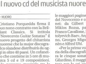 ANSA Nuova Sardegna sulla nuova release “Novecento Guitar Sonatas”