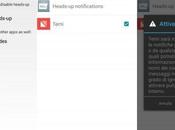 Heads-up notifications: notifiche Android dispositivo