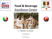 Parte "Taste Italy", piattaforma distributiva mercato Cinese Asiatico "Made Italy" tavola.