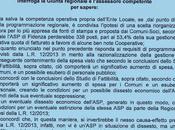 Asp, interrogazione consiglio regionale