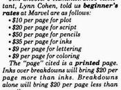 Quanto guadagnava autore principiante alla marvel degli inizi anni '80?