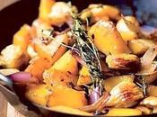 Padellata zucca, castagne scalogni.