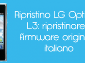 Ripristino Optimus ripristinare firmware originale italiano