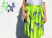 Outfit: Gonna verde zebrette