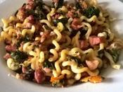 Fusilli bucati lunghi spinaci speck