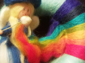 Regali lana cardata: fatina arcobaleno