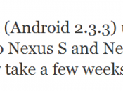 Android 2.3.3 Gingerbread disponibile Nexus