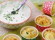 Muffin alle fave salsa allo yogurt.