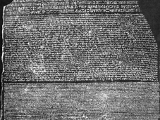 Champollion, geroglifici Stele Rosetta.