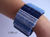 Bracciale cartone jeans blu/azzurro