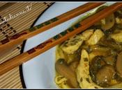 Ricetta cinese: Pollo funghi bambù.