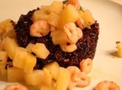 Agrodolce mazzancolle ananas riso venere