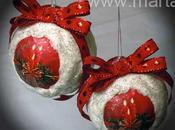 Natale, decorare palline polistirolo