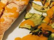 Salmone forno emulsione pomodorini