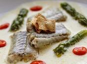 Anguilla crema sedano, asparagi pomodoro.