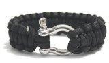 Paracord Braccialetto Sopravvivenza colpo acciaio inox Grillo-Black [Varie.]