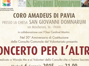 Concerto l’Altro: anniversario della Consulta Comunale Volontariato Pavia