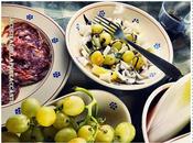 Salame cucito Vecchio Varzi insalata belga condita lime Sewing salami with endives grape flavored