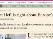 Europa: Financial Times ragione alla sinistra radicale