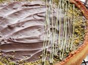 Crostata frolla pistacchio ripieno cocco, mandorla Nutella