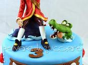 Torta decorata: Capitan Uncino (Capt. Hook) coccodrillo Tick-Tock