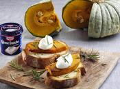 Crostone zucca forno rosmarino crème fraîche