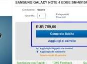 Promozione Samsung Galaxy Note Edge Garanzia Italia euro eBay consegna espressa