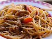 Primi: Spaghetti integrali salsiccia pomodorini