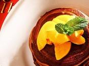 Pancake cioccolato pesche alla menta.
