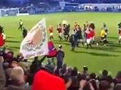 (VIDEO)FC United Manchester fams celebrate with players Thropy Fylde #FCUM #thisisfootball
