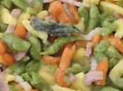 Spaetzle multicolor pancetta salvia