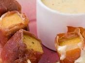 Spiedini polenta prosciutto fonduta gorgonzola.