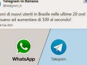 Telegram gongola problemi Whatsapp Brasile: sottrae milioni nuovi utenti